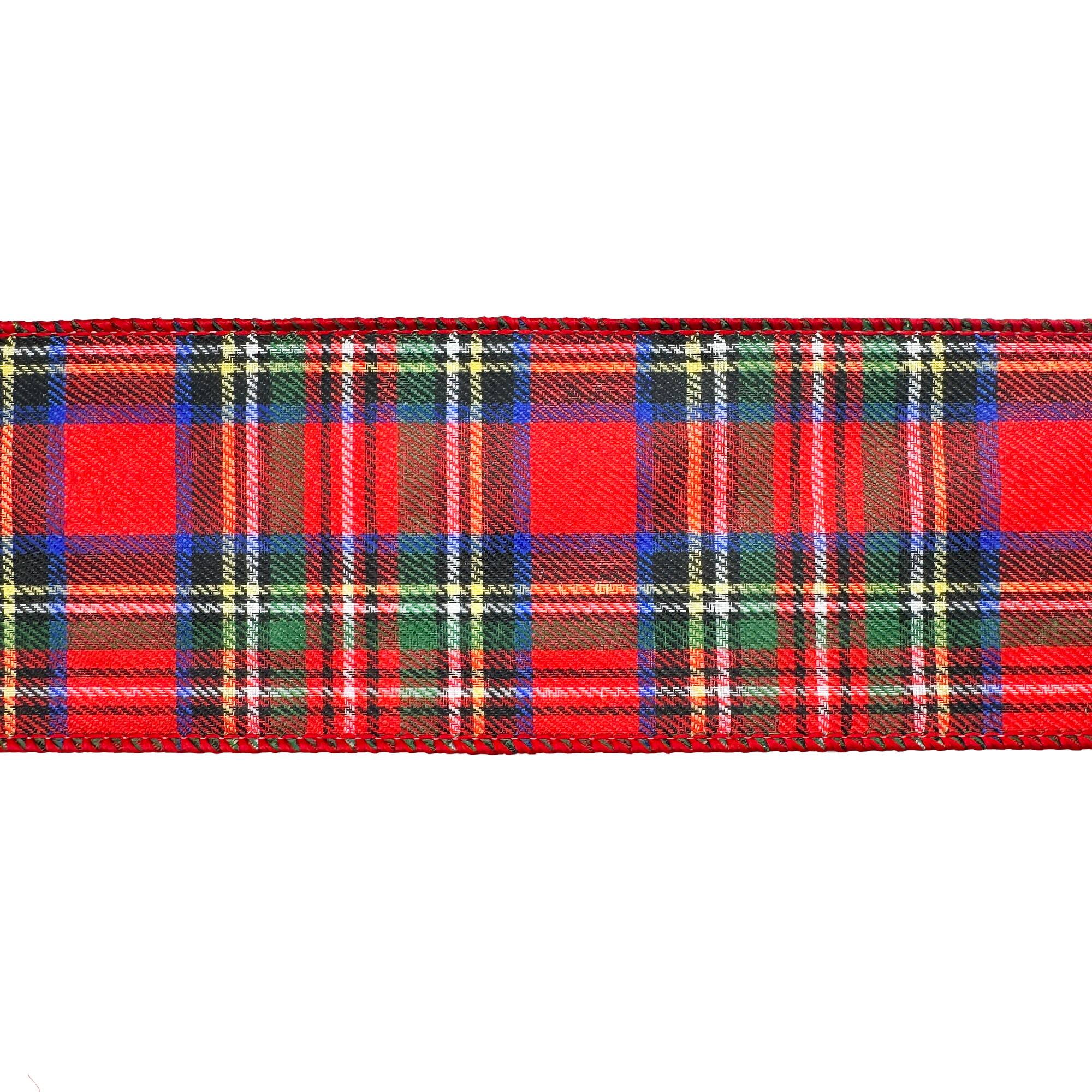 20.5" Red Tartan Plaid Tree Bow by Celebrate It®